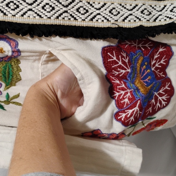 Zara TRF Embroidered Jacket W Pockets Sz.S-M Hardly Worn - Picture 4 of 10